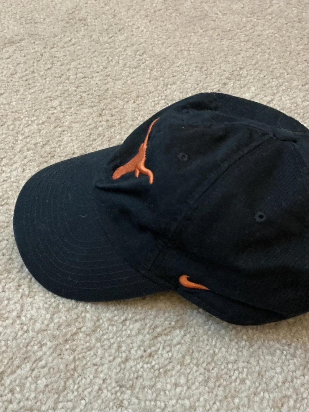 Nike Black Canvas Unstructured Univ of Texas Longhorns Baseball Hat Cap